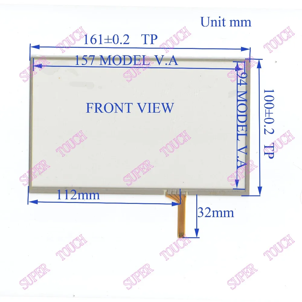 ZhiYuSun 4WGJF  161mm*100mm TOUCH SENSOR 7 inch 4-wire 161*100  TOUCH SCREEN use LCD display and commercial with controls car