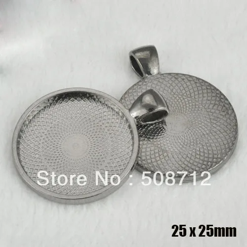 

Free shipping!!! 100pcs 25mm Gun Black 1'' Round Pendant Trays,Cabochon Settings,Cameo Blanks,Glass Tiles