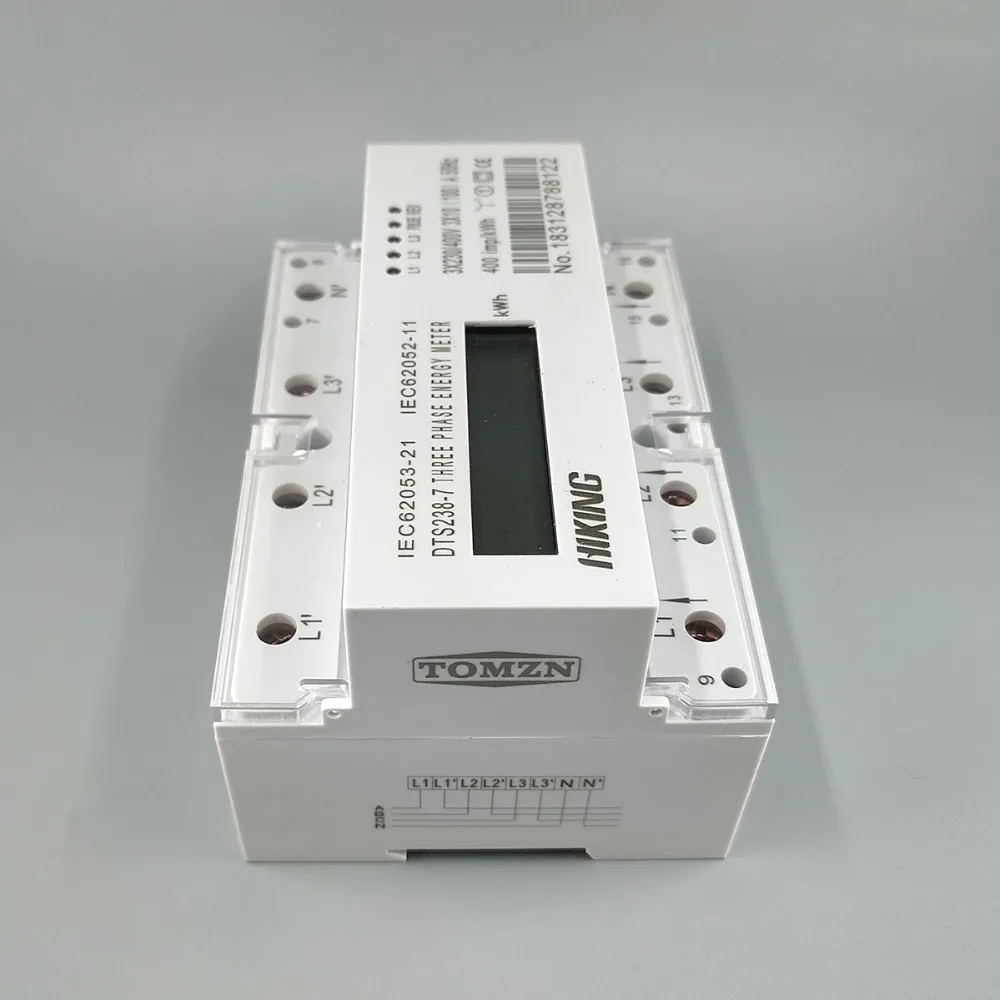 10(100)A 3*230V/400V 50HZ  three phase Din rail KWH Watt hour din-rail energy meter LCD