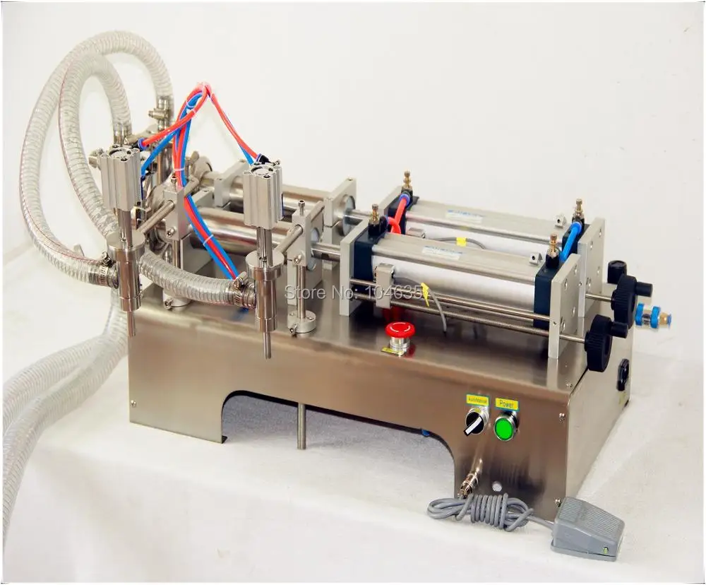 2หัวฉีดเครื่องบรรจุของเหลวน้ำบริสุทธิ์น้ำโรตารี่วาล์ว50-500Ml ขวดเชิงปริมาณบรรจุและบรรจุอุปกรณ์