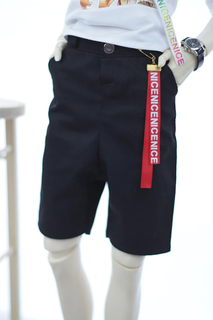 新しいハンサムファッション黒/白ショーツ用クラシック寛大なbjd 1/3 sd人形服