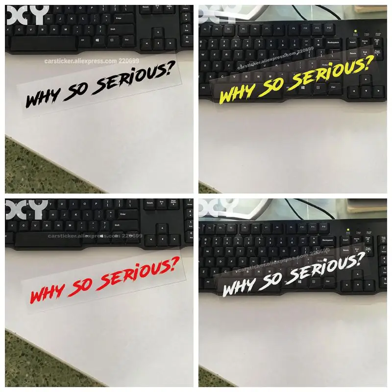 XY Funny Text  Why So Serious Truck Auto Sticker Decal Reflective Type Car Waterproof Motorcycle  Self Adhesive