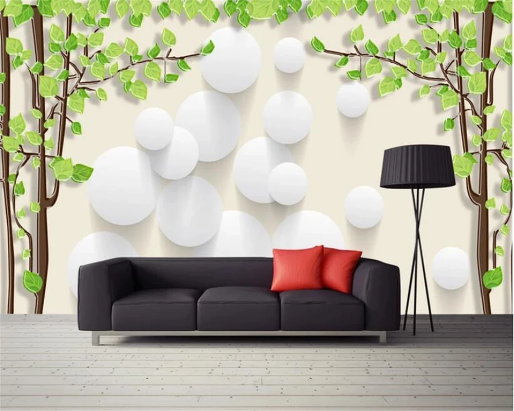 

Beibehang Custom 3D photo wallpaper tree circle wall painting wallpaper living room sofa TV background 3d wallpaper bedroom