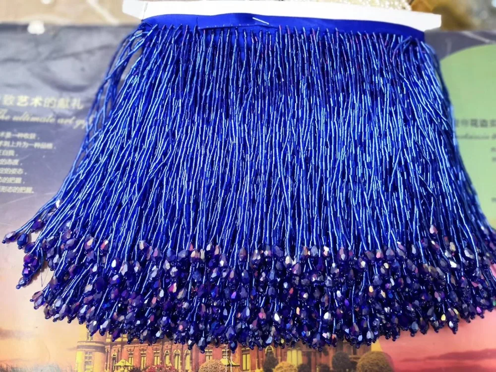 Pretty design beaded Fringe Ribbon Trim Fringe Tassel Lace Trim for party Clothing Decoration 6 colors option