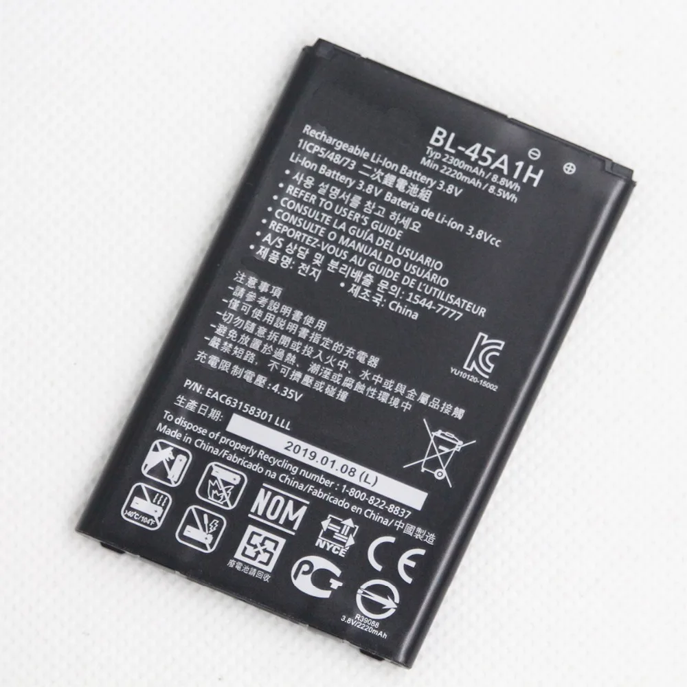 10pcs/lot 100% New 2300mAh Battery BL-45A1H for LG K10 F670L F670K F670S F670 K420N K10 LTE Q10 K420 BL45A1H Internal battery