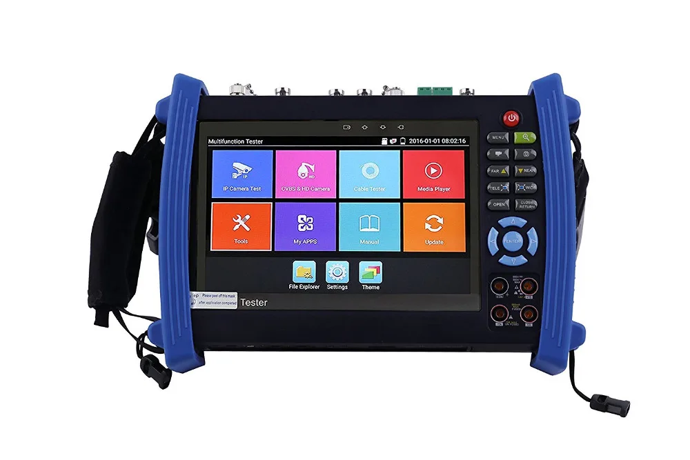 7 Inch 4K IP HD CCTV Tester Monitor AHD CVI TVI SDI 8MP Camera Testing TDR Multimeter Optical fiber POE 48V Out