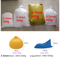 3-5mm Bean Bag filling baby toy Filler bed sleeping Pillow Bean Bags Refilled chair sofa Beads Filler Styrofoam ball