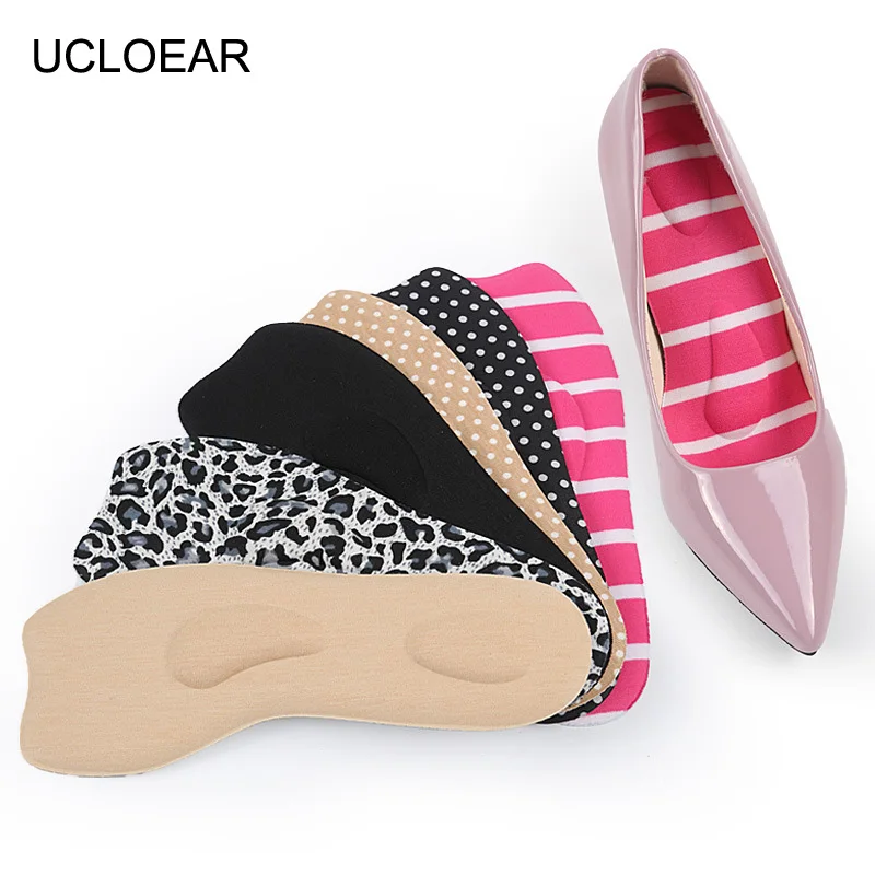 

UCLOEAR Women High Heels Sponge Insoles For Heel Pain Shoe Insoles Sweat Absorbant Breathable Cushions Pad Feet Care Soft Insole