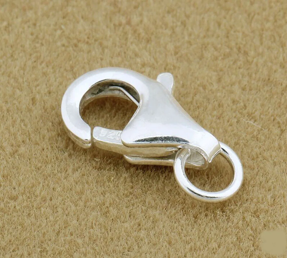 Fast Lot 925 Stamped Silver colorJewelry Findings Accessories Lobster Clasp Opening Jump Ring Fittings Charms 925