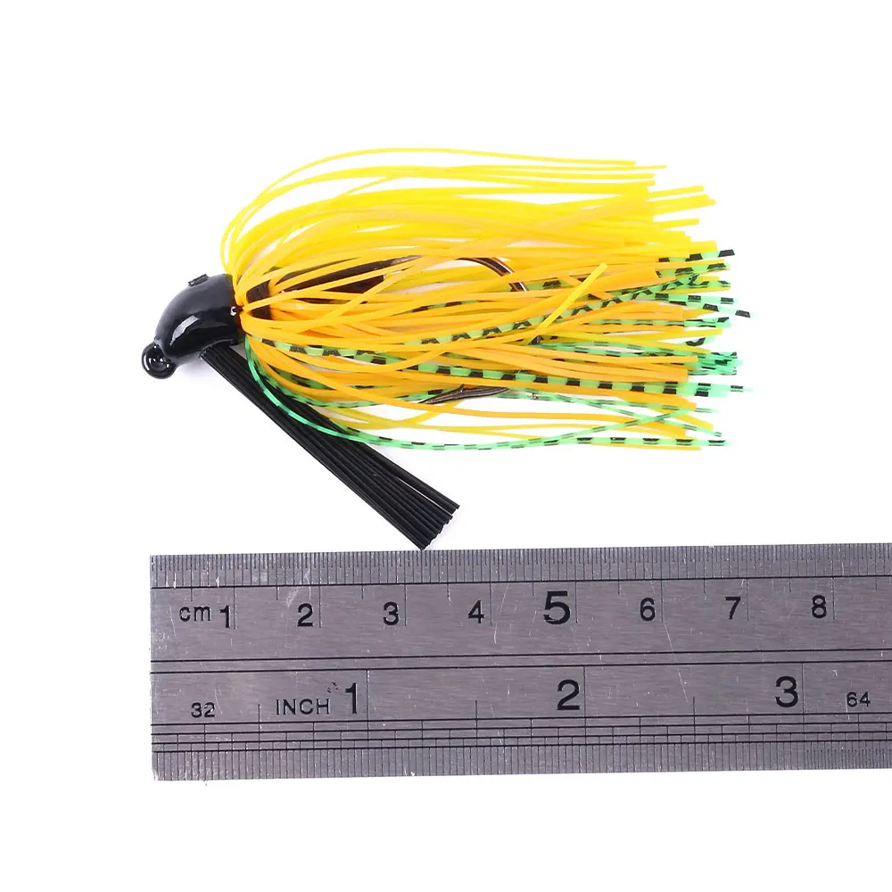 HENJIA 1 pcs 10g spinnerbait buzzbait Anti-barb fishing lures Black Large Mouth Bass Fish Beard Pike Rubber Jig  Fishing tackle