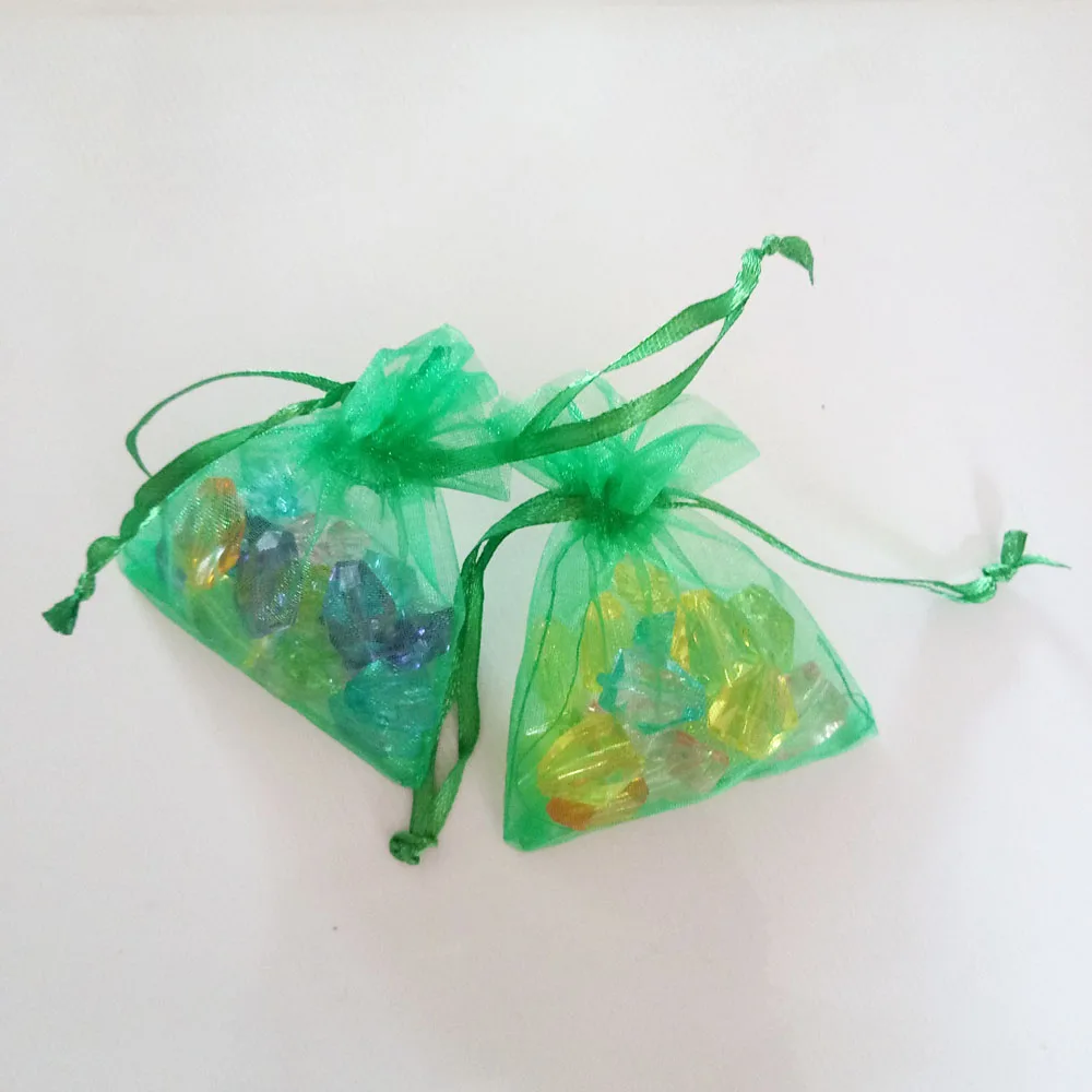 1000pcs Grass Green Gift Bags For Jewelry Bags And Packaging Organza Bag Drawstring Bag Wedding/Woman Storage Display Pouches