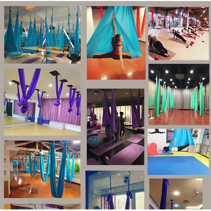 5 meters Multifunction Anti-Gravity Yoga Hammock Aerial Yoga Flying Swing Aerial Traction Belts Pilates Body Shaping Device