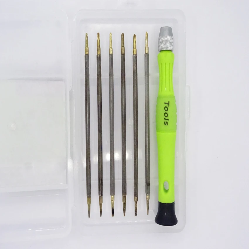 6 in 1 double head multifunction screwdriver set 1.5MM/0.8MM/2.0MM/T2/T4/T5/T6 for repairing Mobile phone and electronic product