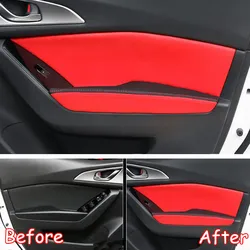 Fit For Mazda Axela 2014-2016 Car Interior Door Panel Armrest Surface Shell Cover Anti-scratch Styling Accessories 8Pcs/set