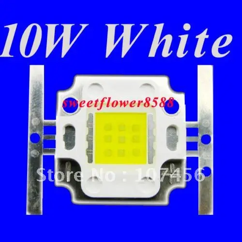 10pcs/lot 10W 600LM White Led Lamp 10~12V F Led Light New Free shipping