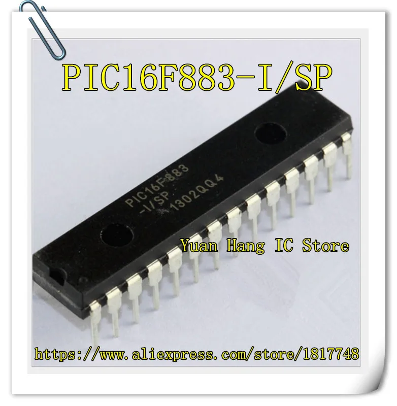 10PCS/LOT  PIC16F883-I/SP PIC16F883 16F883-I/SP 16F883 MICROCHIP DIP28