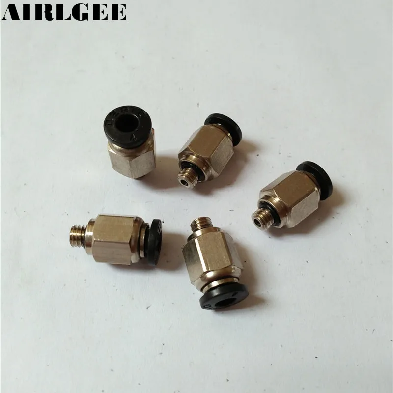 

5 Pieces High quality 4mm x M5 Male Thread Pneumatic Air Connector Gas Tube Quick Fittings Free shipping