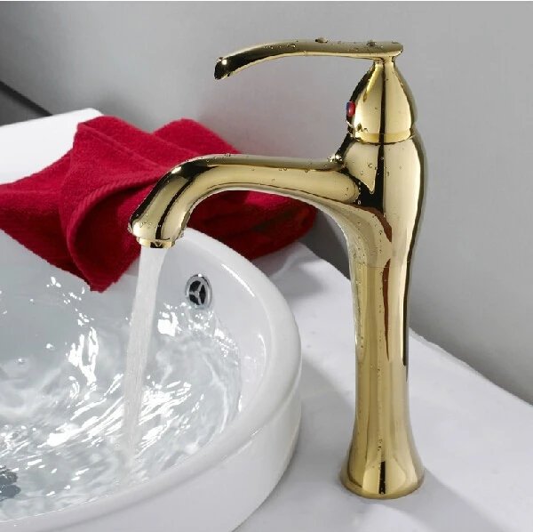 

Single Handle Antique Golden Kitchen Basin Mixer Taps Single Hole Sink Faucet G1054