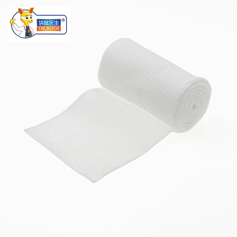 DR. ROOS 1 Rolo 5 cm X 6 m Atadura de Gaze Médica Rolo de Gaze de Primeiros Socorros Suprimentos Médicos de Cuidados de Saúde de Vestir para curativos de feridas