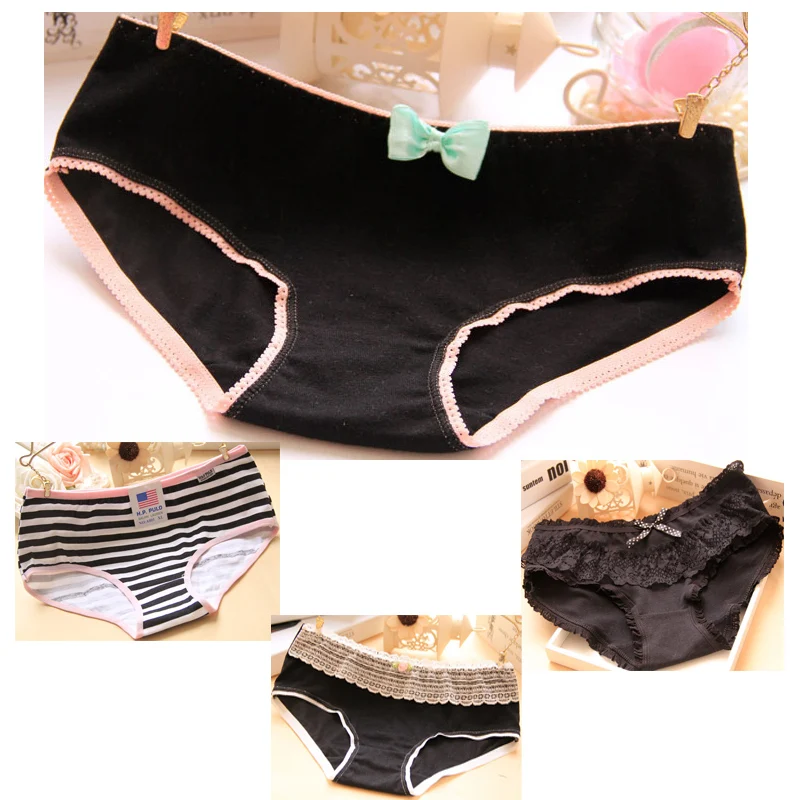 6Pcs/lot Panties Underwear Women Girls Cotton Underwear Briefs Sexy Panties Women Lace Lingeries Calcinhas Visavis Underpants