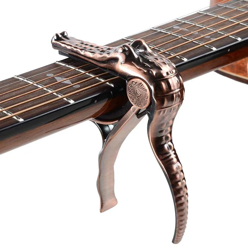 Multi Color Electric Acoustic Guitar Capo Metal Crocodile Capo Guitar Parts Accessories