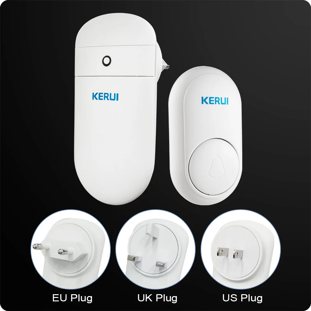 KERUI M518 Nirkabel Bel Pintu Rumah Smart Elektronik Remote Control Jarak Jauh Tidak Ada Baterai Penyesuaian Volume Berbagai Lagu