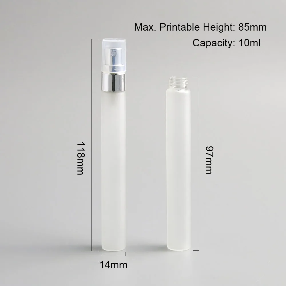 360x10ml Klare Milchglas Parfüm Spray Flasche 10cc Nachfüllbare Leere Glas Fläschchen Frauen Kosmetische Sprayer Container