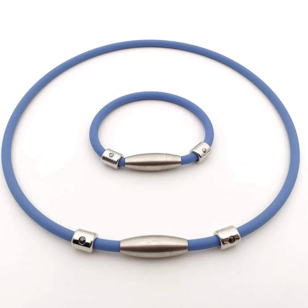 

Pure germanium health suit anion silicone necklace bracelet suit