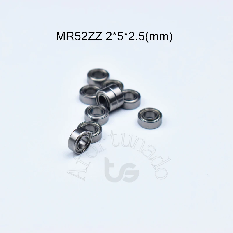MR52ZZ 2*5*2.5(mm)  Bearing 10pcs chrome steel Metal Sealed High speed Mechanical equipment parts