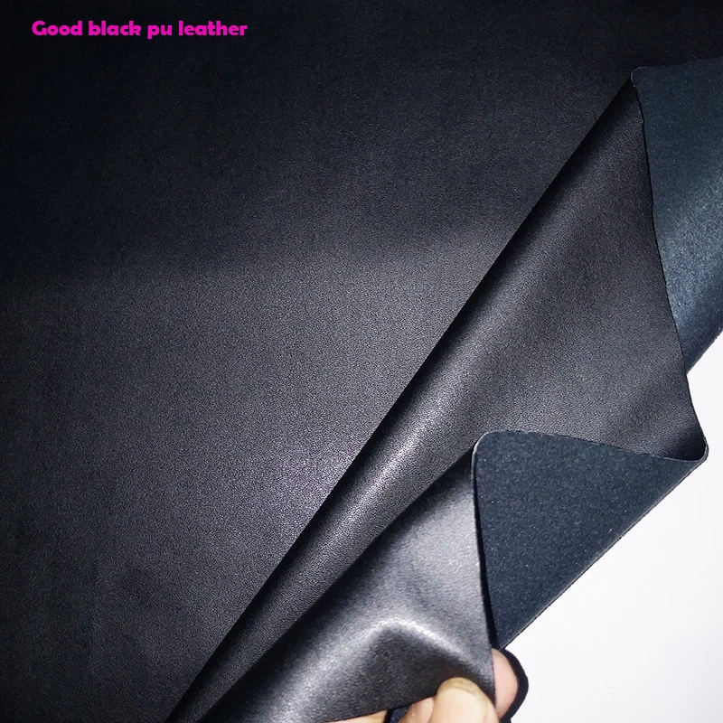 Good 69*50cm Black Garment Faux Leather Fabric PU Leather PU Synthetic Leather Fabric Sewing Material Diy Pants Clothing Jacket