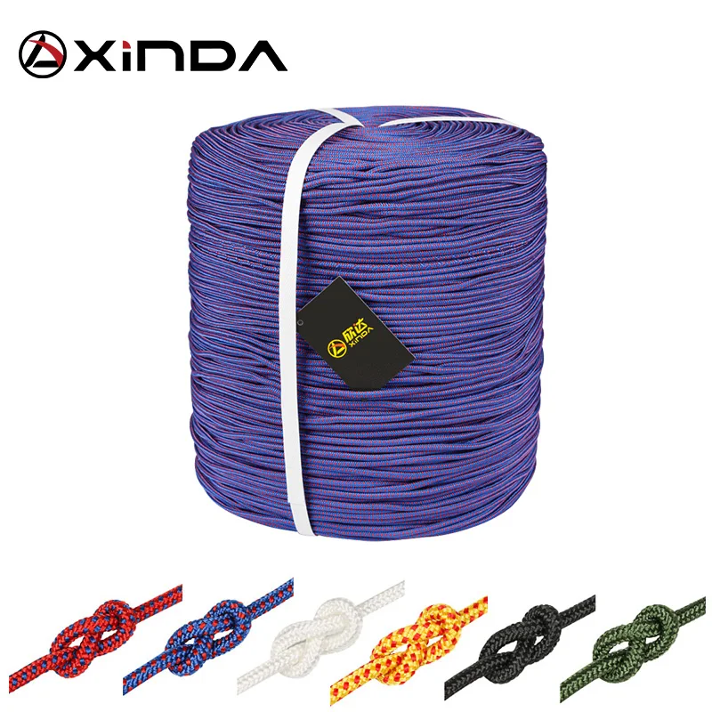 XINDA Escalada Paracord Rock Climbing Rope Accessories Cord 4mm Diameter High Strength Paracord Safety Rope Survival Equipment