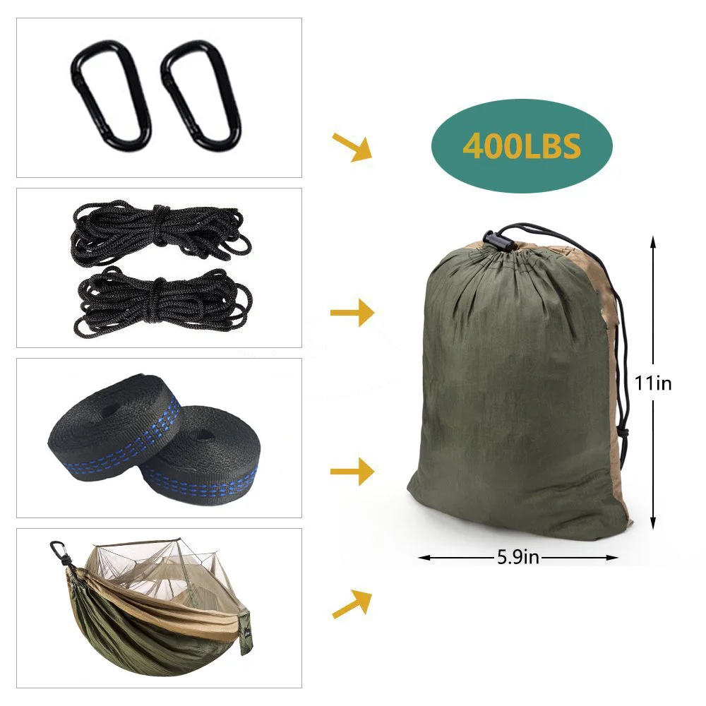 Ultralight Mosquito net Parachute Hammock with Anti-mosquito bites for Outdoor Camping Tent Using sleeping for Outdoor Campiing