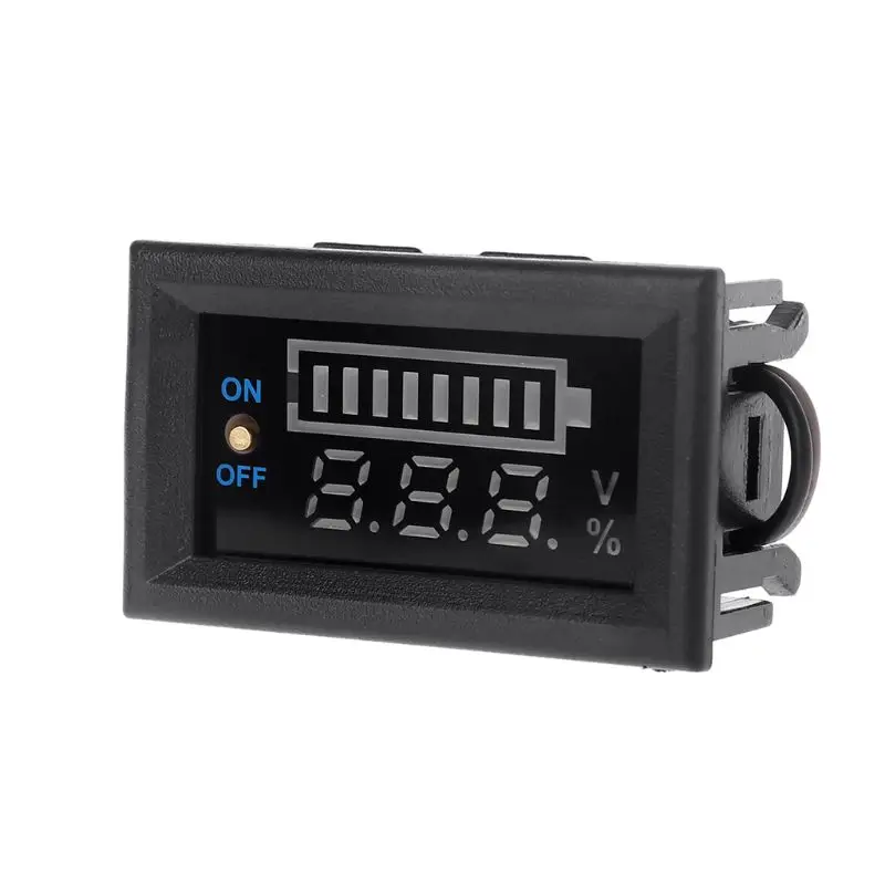 12V Auto Piombo Livello Carica Della Batteria Indicatore Capacità Della Batteria LED Misuratore Capacità Voltmetro Tester