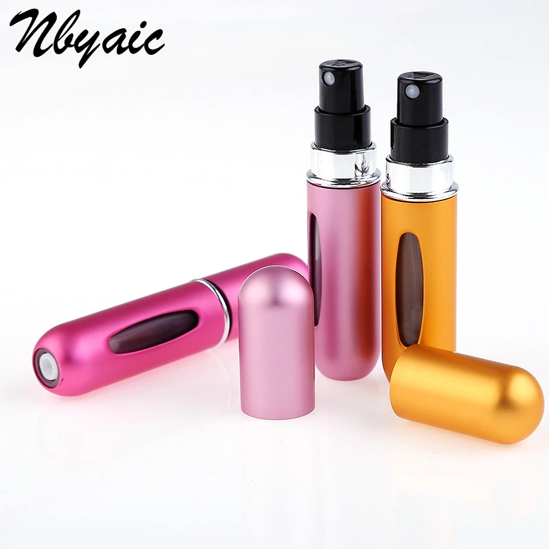 Nbyaic Refillable Portable Travel Mini Refillable Conveniet Empty Atomizer Perfume Bottles Cosmetic Containers For Traveler P27