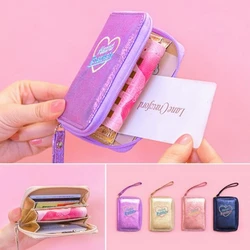 pink  Hologram Wallet Women Girl's Wallets Purse Small Day Clutches Short Holographic ID Bank Card Holders Coin Purse Money Bag