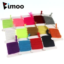 Bimoo 2m/Card 3mm Fly Tying Yarn Egg Fly Tying Material Yellow Red Fluo Green