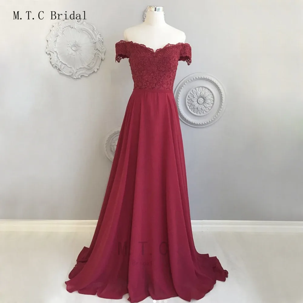 Burgund Lange Abendkleid 2019 Spitze Top EINE Linie Bodenlangen Einfache Prom Kleider Günstige Heißer Verkauf Hochzeit Party Kleider