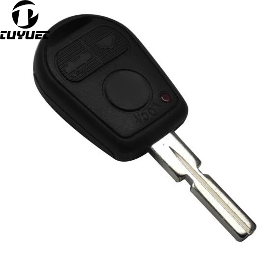 

3 Buttons Uncut Blade Car Remote Key Shell for BMW E31 E32 E34 E36 E38 E39 E46 Z3 Fob Key Case Uncut Blade+ Plastic Mat