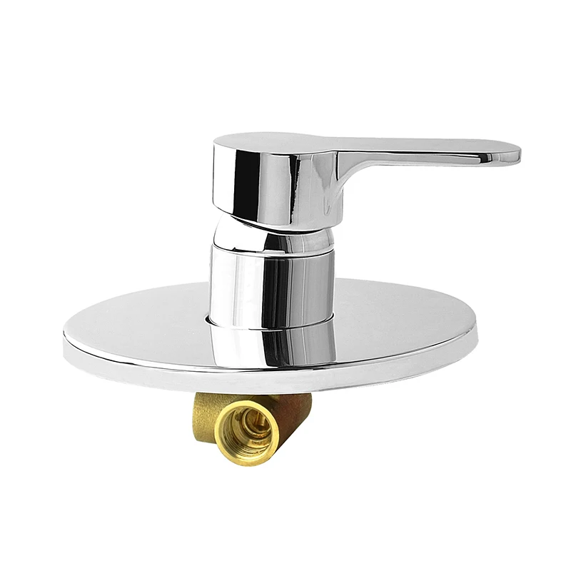 brass chrome plated bath shower mixer control valve in wall mounted shower faceut round style bathhroom accessorie