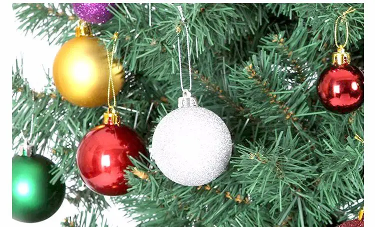 Neue 24 teile/los 8 cm Farbe Dekoration Ball Weihnachten Baum Hängen Ornamente Glänzende Flitter Ball Für Home House Bar party Decor – Detail 10