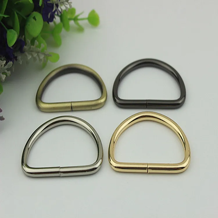 4pcs 13/17/20/25/32/38/50mm Metal D Ring Buckles Clasp Leather Craft Garment Clothes Luggage Sewing Handmade Bag Purse