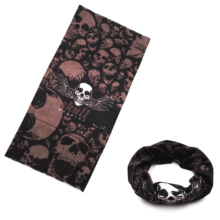 Dark Bicycle Headband Skull Bandana Sports Face Bandage Men's Headband Bike Bandana Face Mask Manchester Scarf Cycling Balaclava