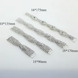 Factory direct 2pcs 6 Style Crystal Rhinestone bikini connectors buckle/buckle Copper Chain For clothing/Beachwear/Wedding Decor