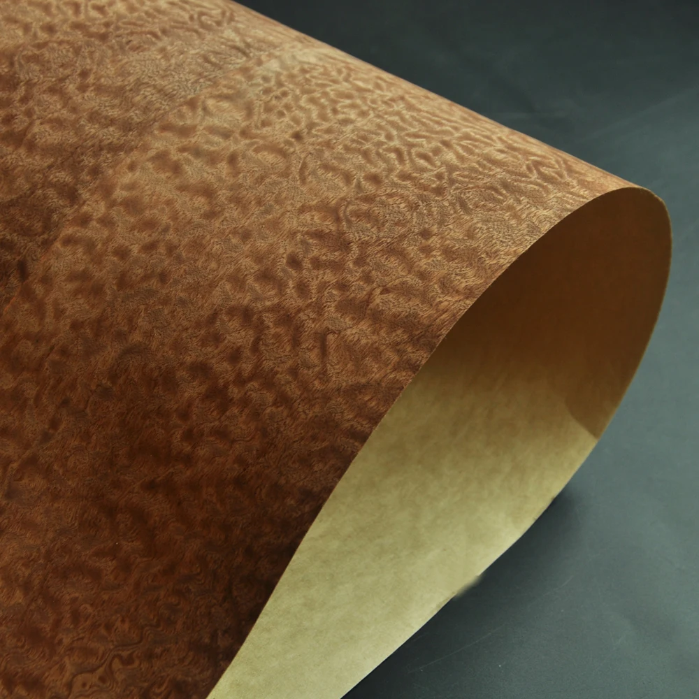 Natural Sapeli Pomelle Veneer with  Craft Paper Backer