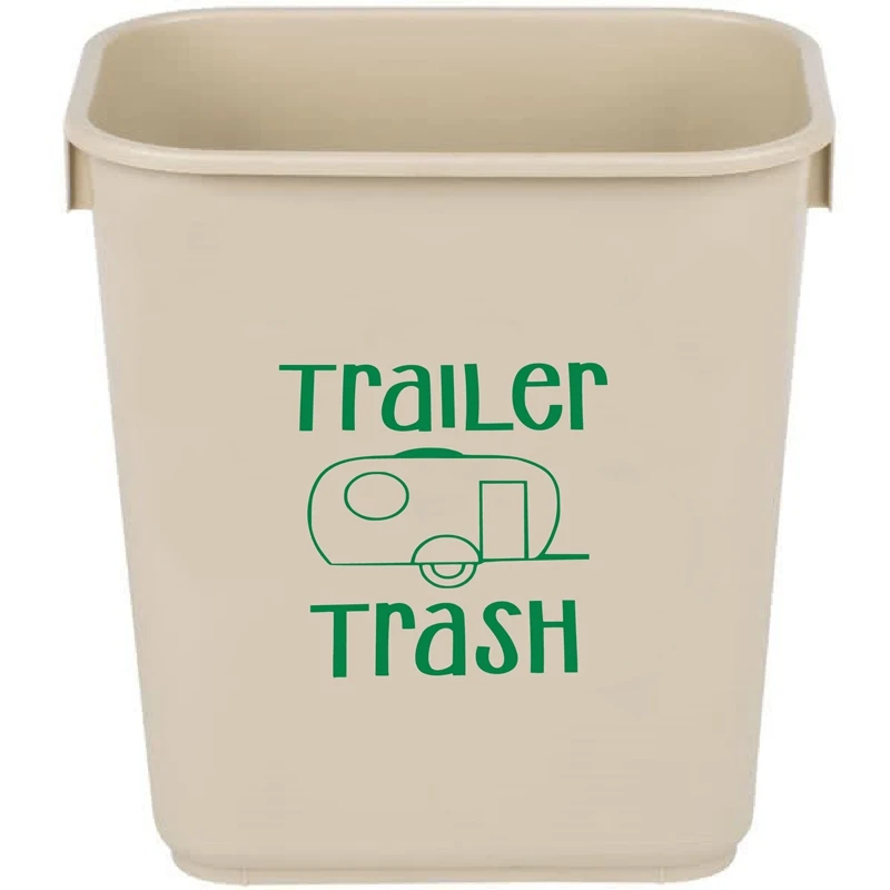 Trailer Trash Vinyl Art Sticker Decals Decor Camper Trailer Trash Mural Art Decals For Trash Can Decoration