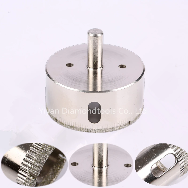 2pcs/set electric drill Accessories electroplating diamond hollow core bit hole saw for glass tile ceramic etc 60mm