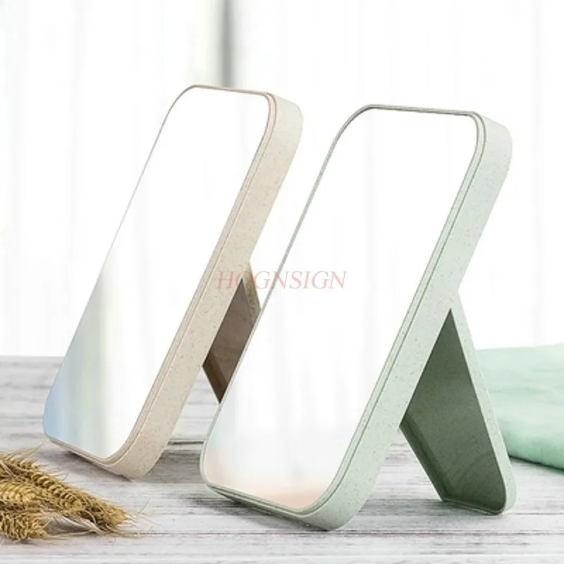 Desktop Makeup Mirror Rectangular Desktop Vanity Mirror Large Simple Portable Folding Princess Sale