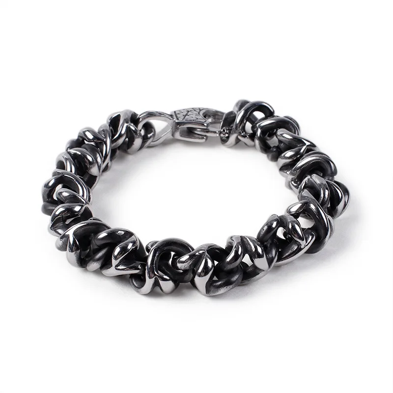 Trend alternative punk men's bracelet domineering stainless steel skull jewelry