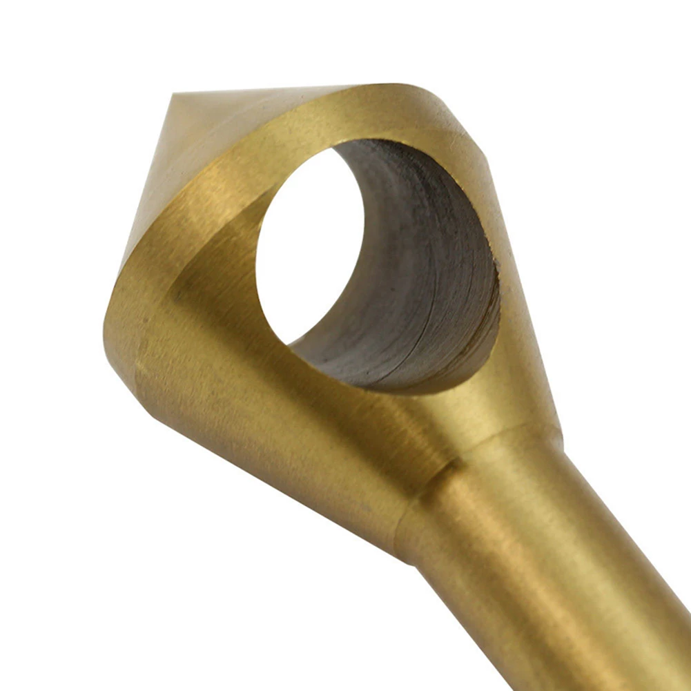 4 stücke HSS Titanize 90 Grad Crosshole Senker Entgraten Fase Bohrer Bit Set Tool