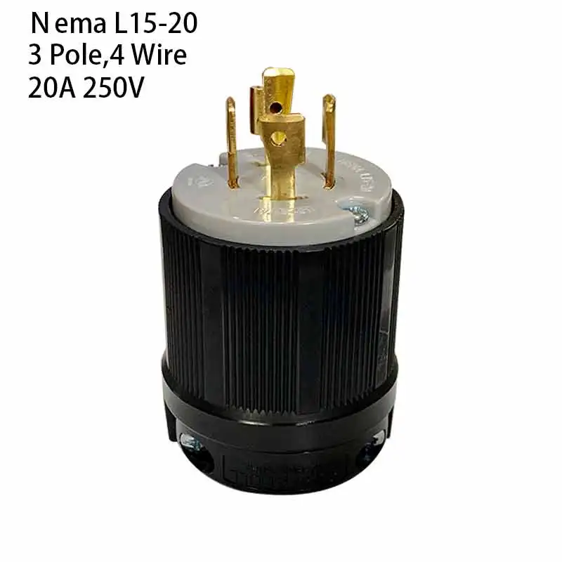 Nema L15 - 20P anti-dropping plug 20A 250 V engine equipment wiring plug WJ- 8421